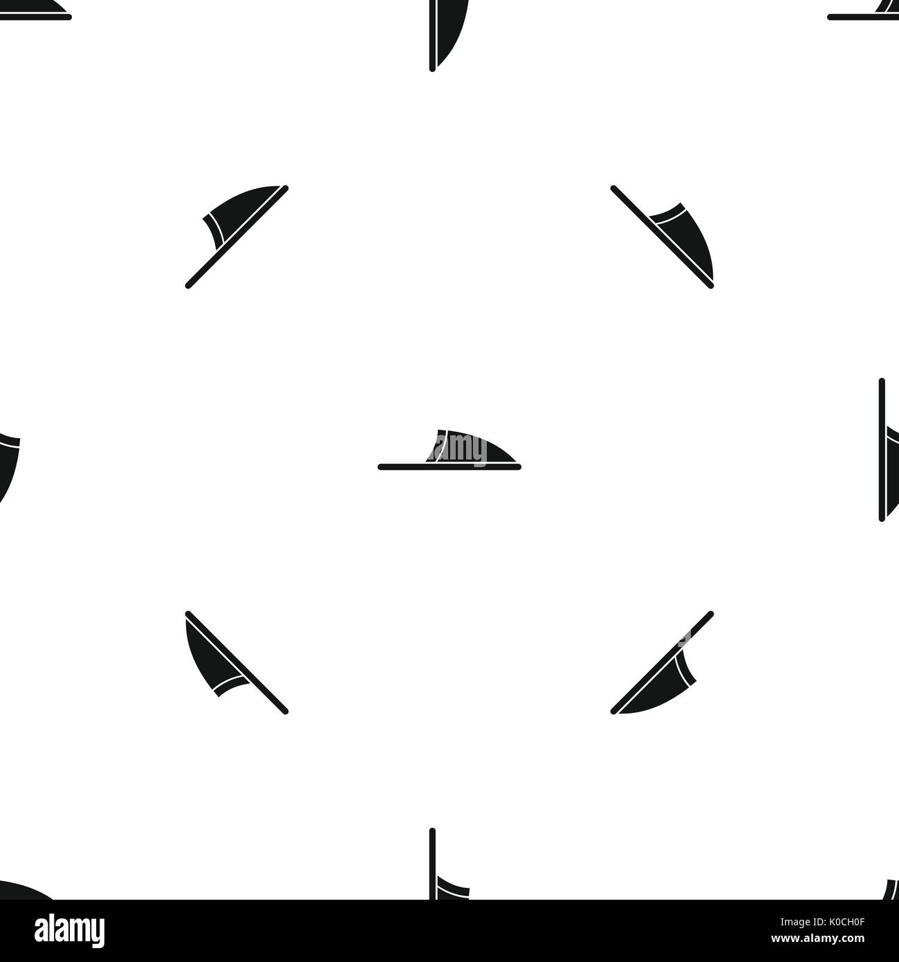 Slippers pattern seamless black Stock Vector