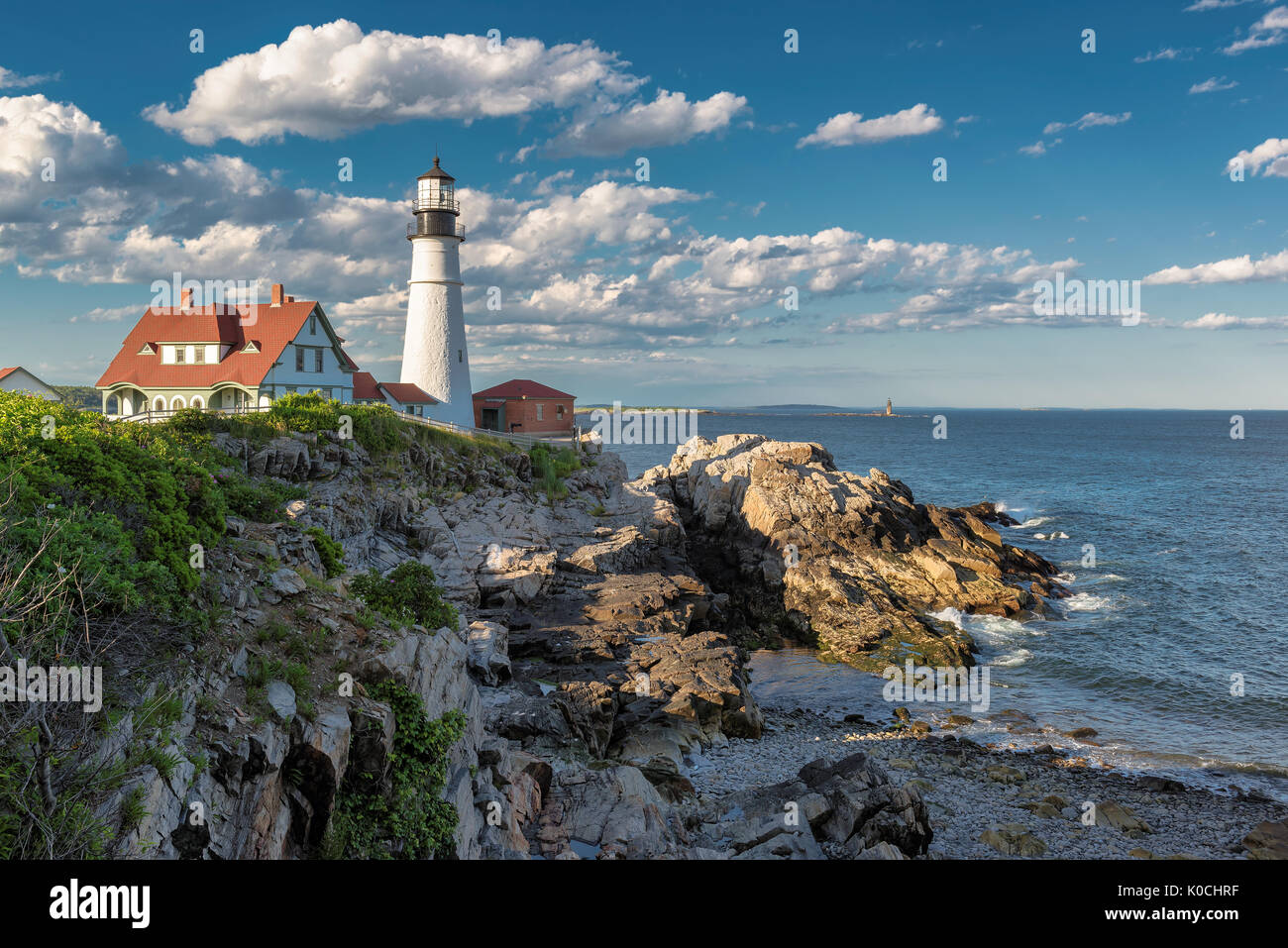 The Portland Head Lighthouse, Maine, USA Stock Photo