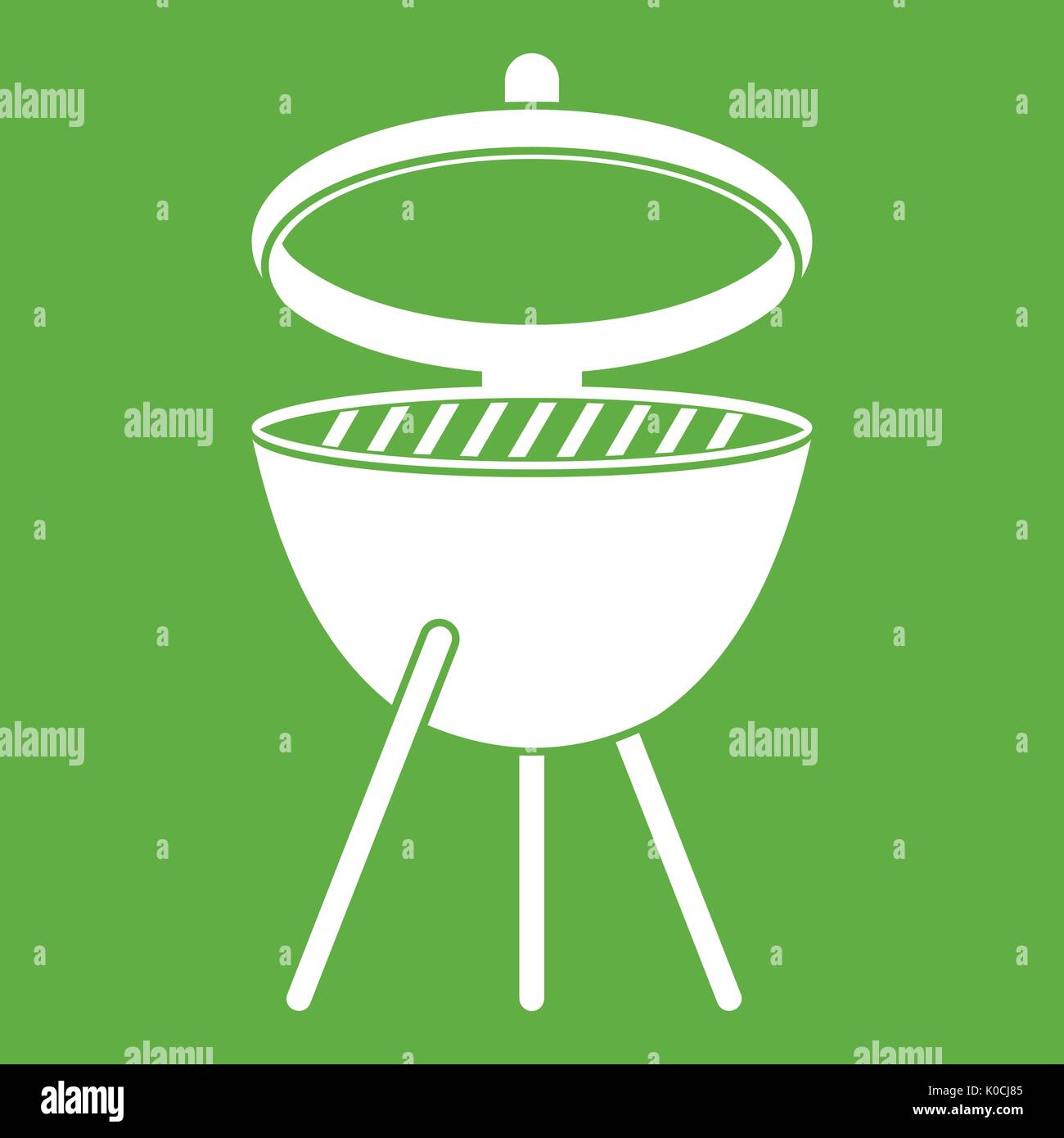 Barbecue icon green Stock Vector Image & Art - Alamy