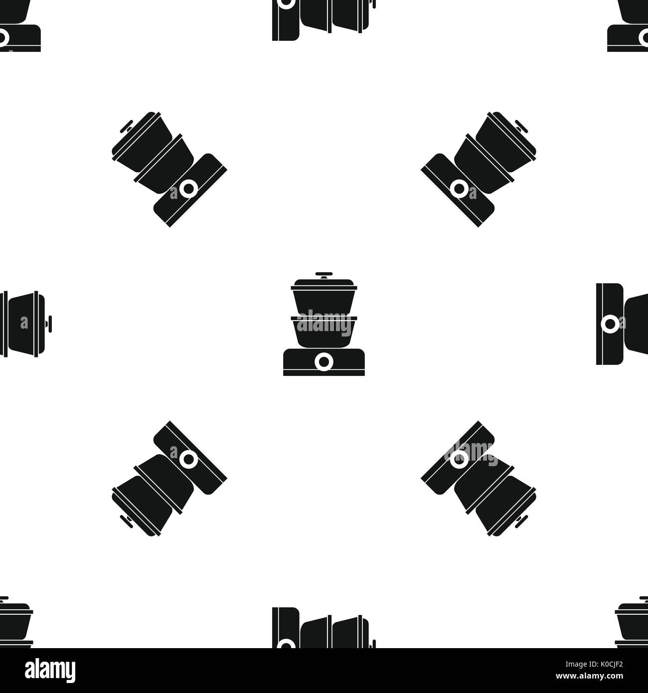 Steamer pattern seamless black Stock Vector