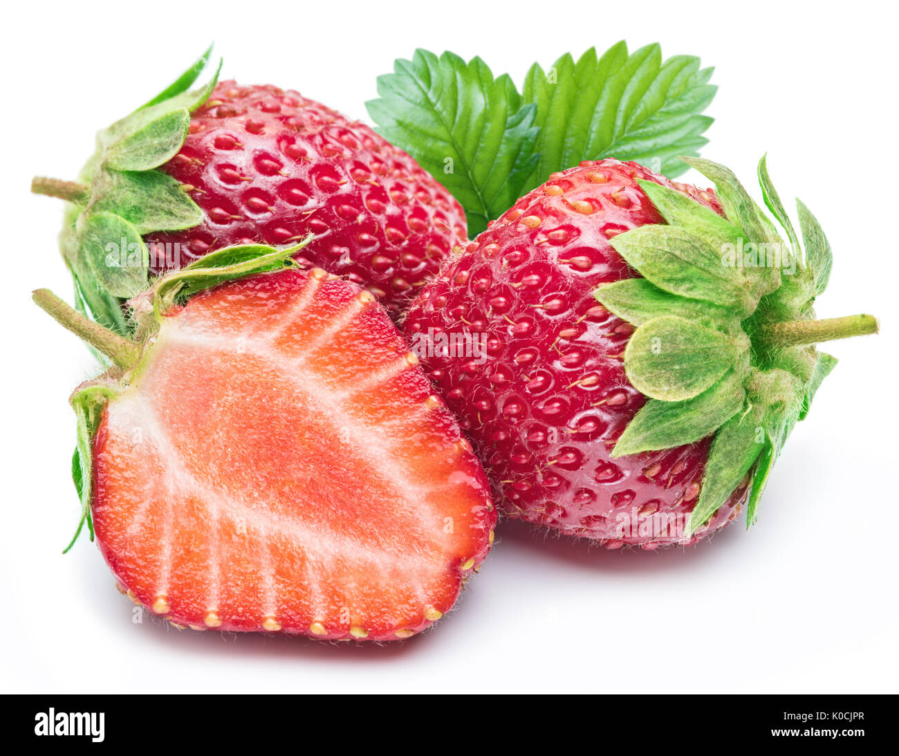 Strawberry on the white background Stock Photo - Alamy