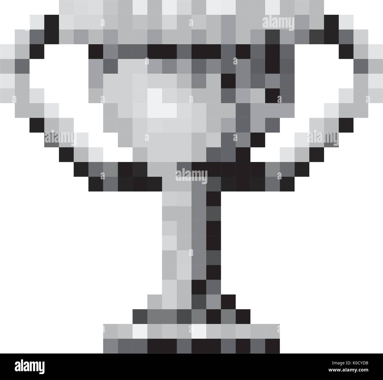 monochrome pixelated trophy element icon Stock Vector Image & Art - Alamy