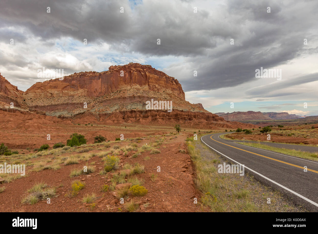 Scenic byway 24. Capitol Reef National Park, Wayne County, Utah, USA