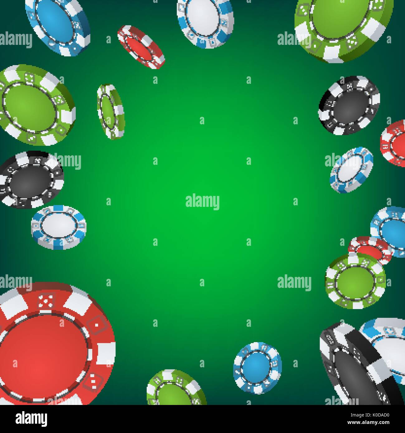 Casino Winner Background. Falling Explosion Gambling Poker Chips