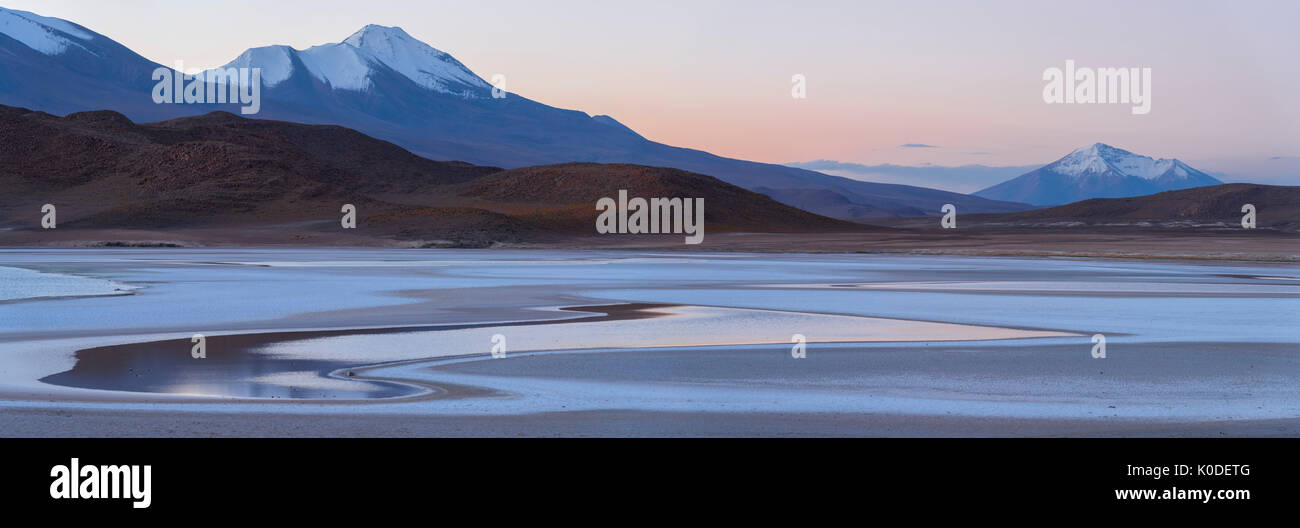 South America, Andes, Altiplano, Bolivia,Laguna Hedionda, Stinky Lagoon, Stock Photo