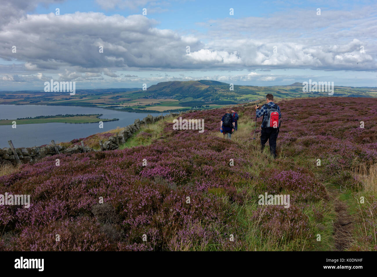 Walkers on Benarty Hill, near Ballingry, Fife, Scotland Stock Photo Alamy