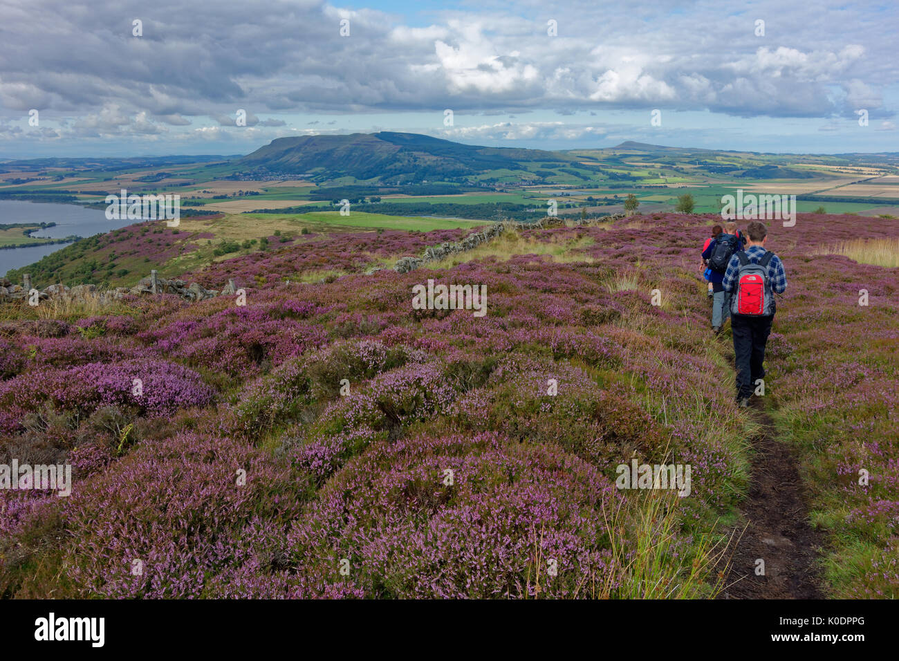 Walkers on Benarty Hill, near Ballingry, Fife, Scotland Stock Photo Alamy
