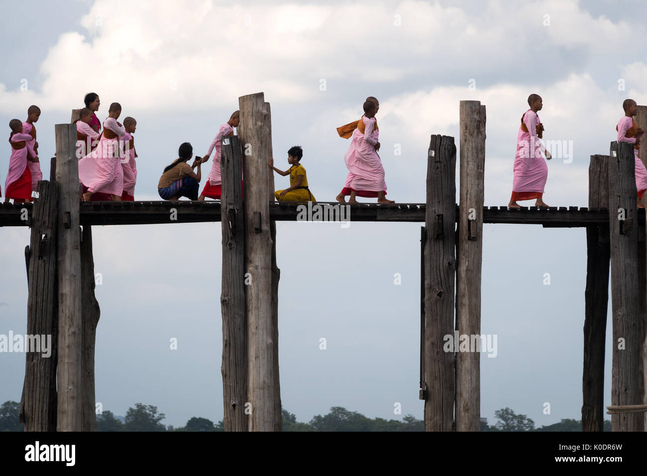 Historic wooden bridge myanmar hi-res stock photography and images - Alamy