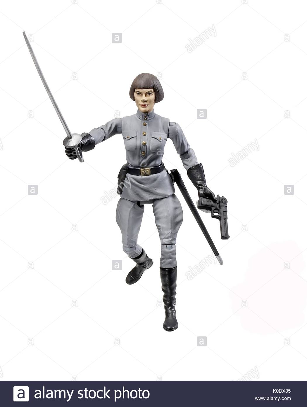 Agent Irina Spalko played by Cate Blanchett. Indiana Jones is being