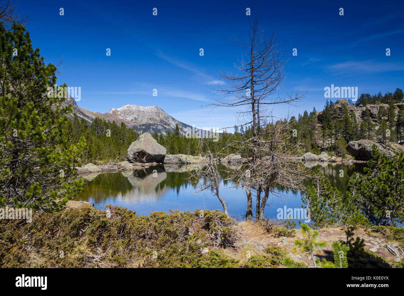 Servaz Lake (Val Chalamy, Mont Avic Natura Park, Aosta Valley, Italy) Stock Photo