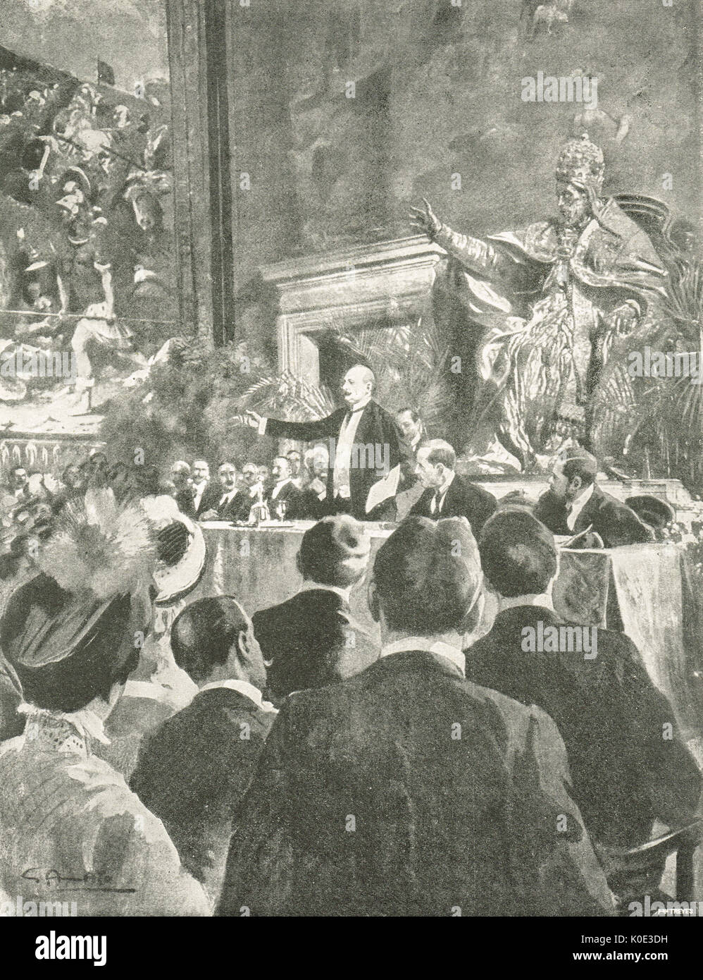 Antonio Salandra war speech, 1915, WW1 Stock Photo