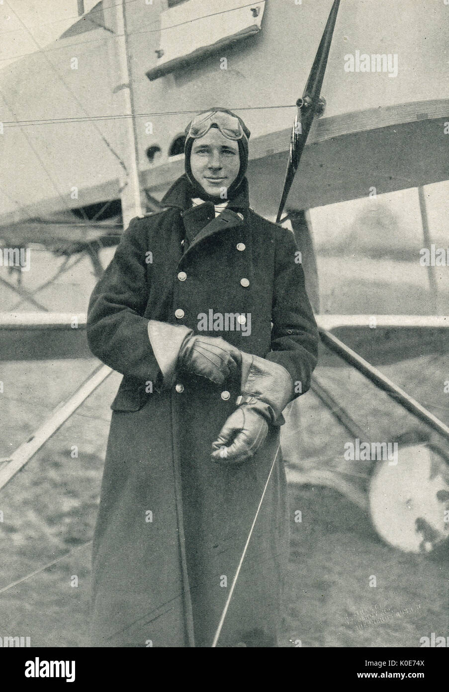 National Hero pilot ace John Warneford VC Stock Photo