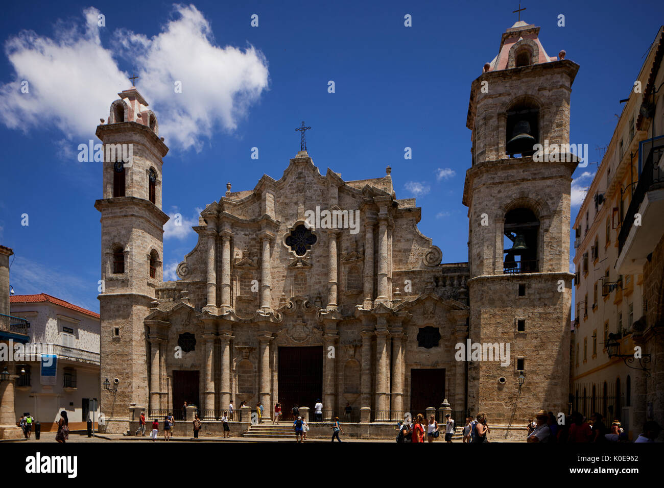 Cuban, cuba, Capital Havana old town Havana Cathedral (The Cathedral of the Virgin Mary of the Immaculate Conception Stock Photo