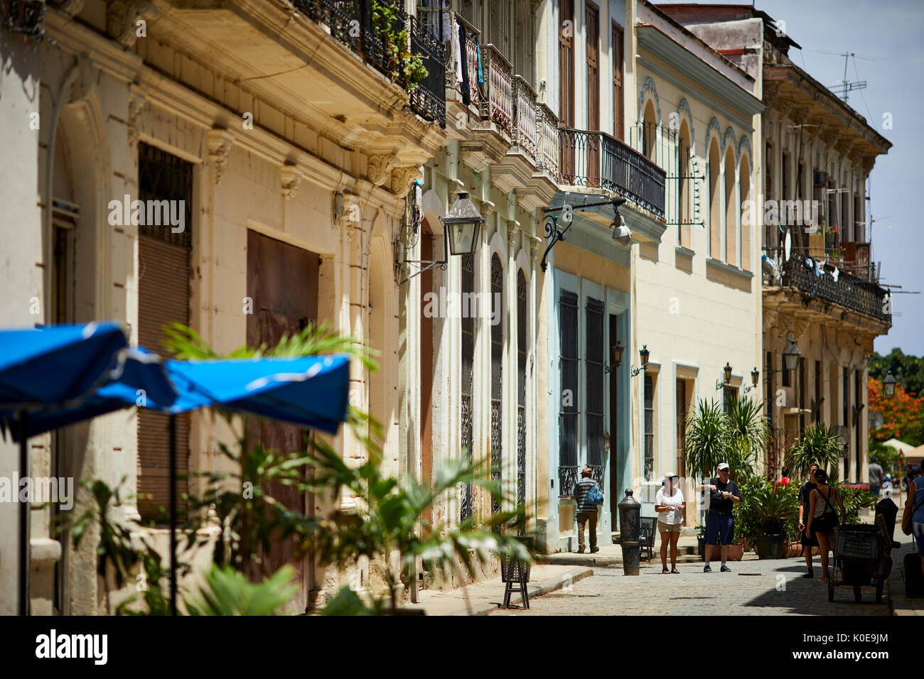 Cuban, cuba, Capital, havana typical balcony window apartments in