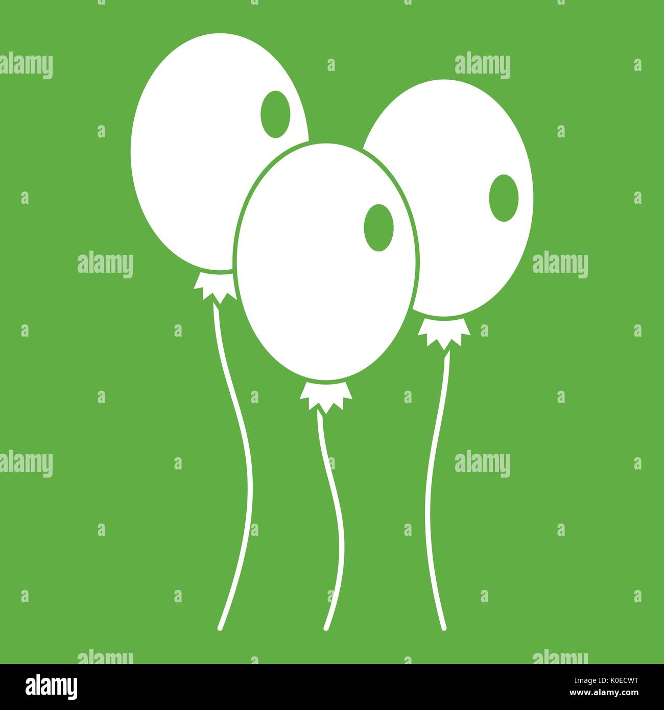 Balloons icon green Stock Vector Image & Art - Alamy