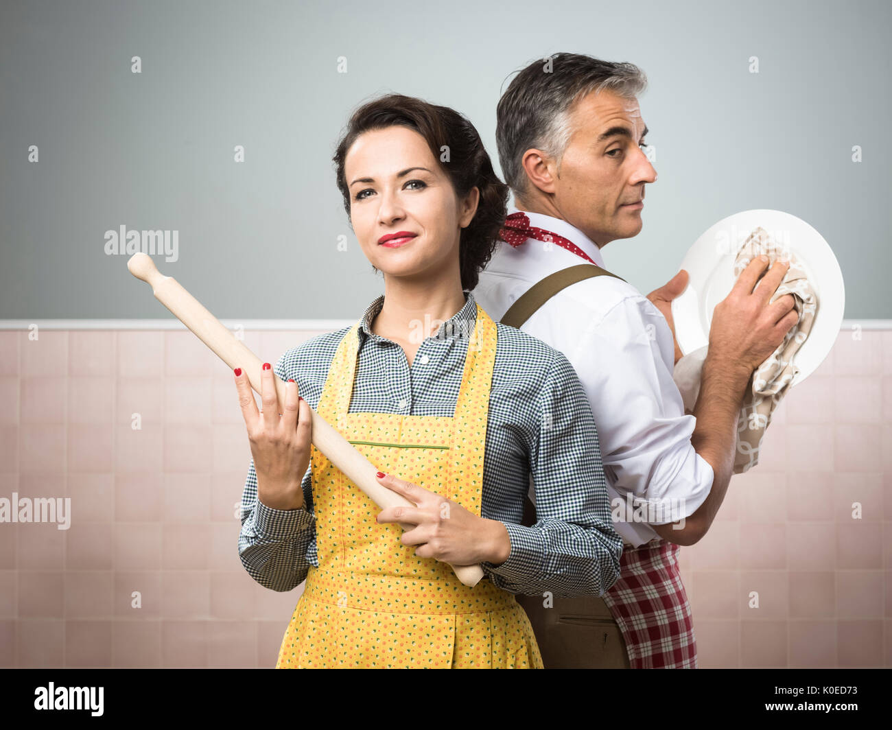 Man domestic chores 1960s hires stock photography and images Alamy