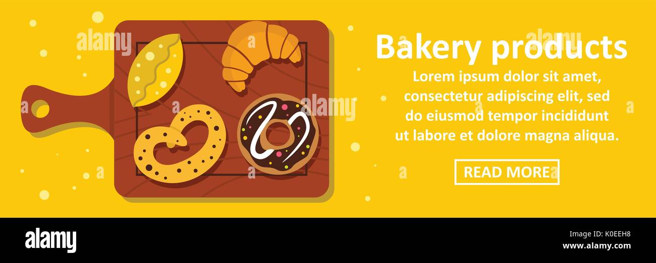Bakery products banner horizontal concept Stock Vector Image & Art - Alamy