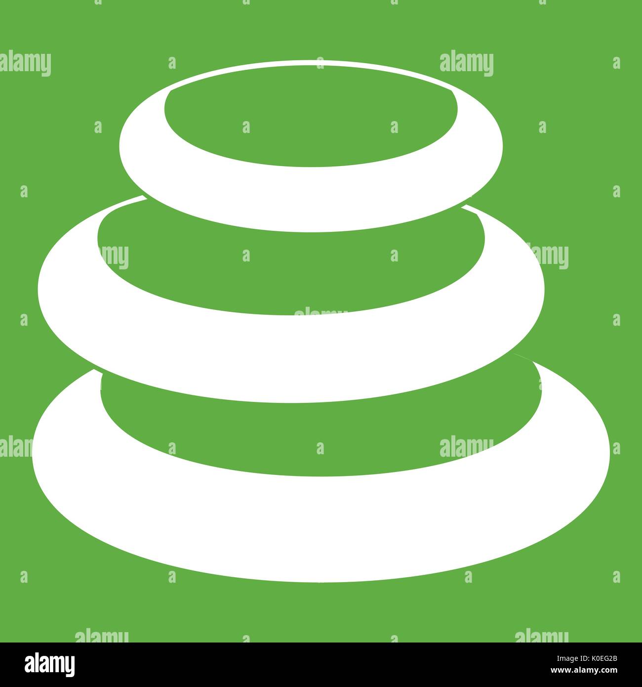 Stack of basalt balancing stones icon green Stock Vector Image & Art ...