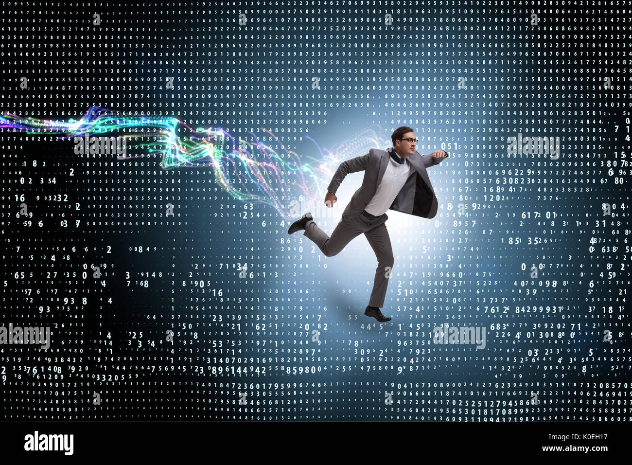 Big data digital code running hi-res stock photography and images - Alamy