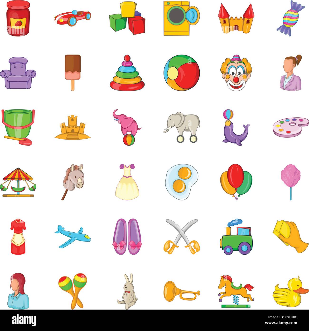 Nurse for child icons set, cartoon style Stock Vector Image & Art - Alamy