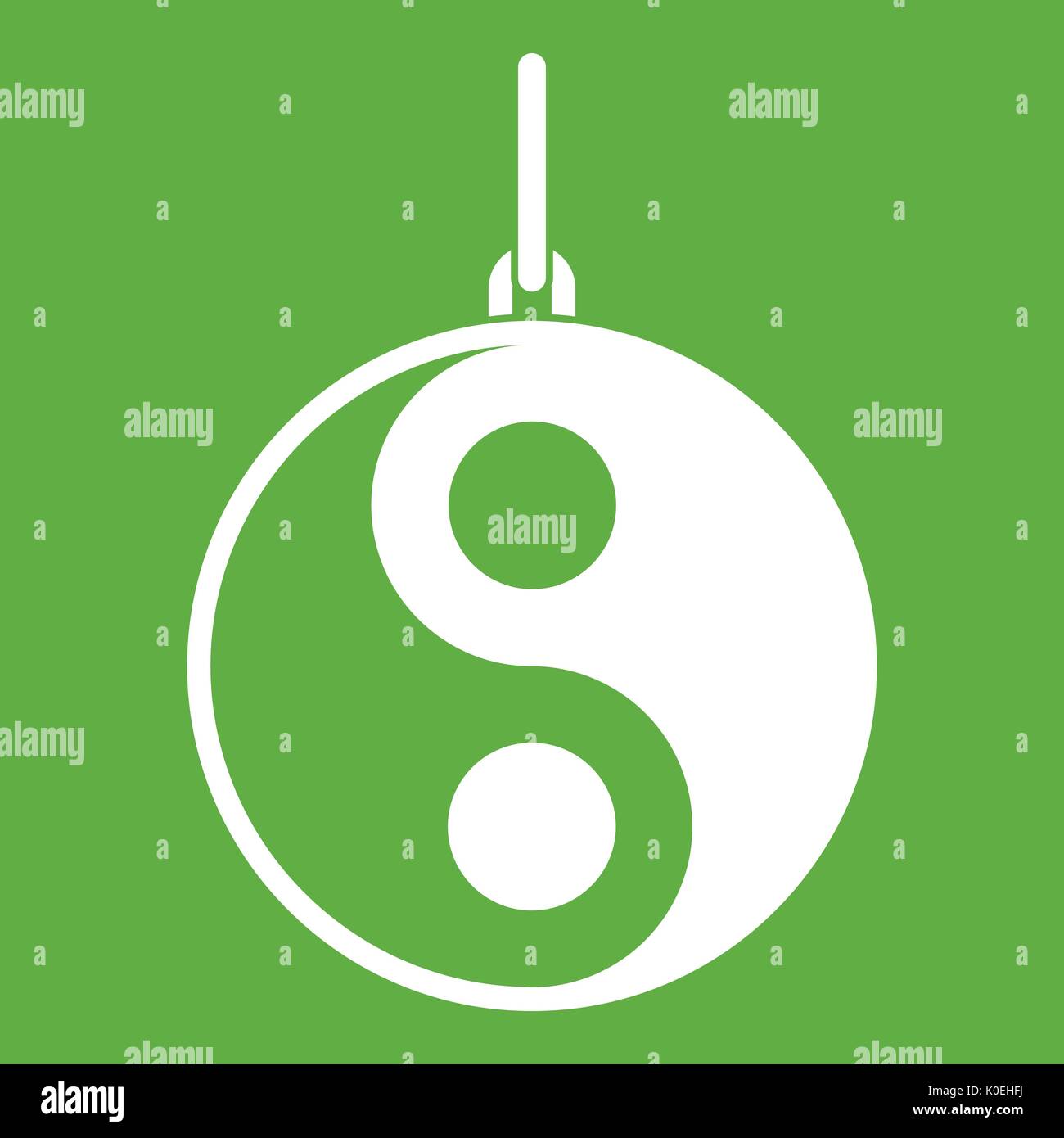 Yin Yang symbol icon green Stock Vector Image & Art - Alamy