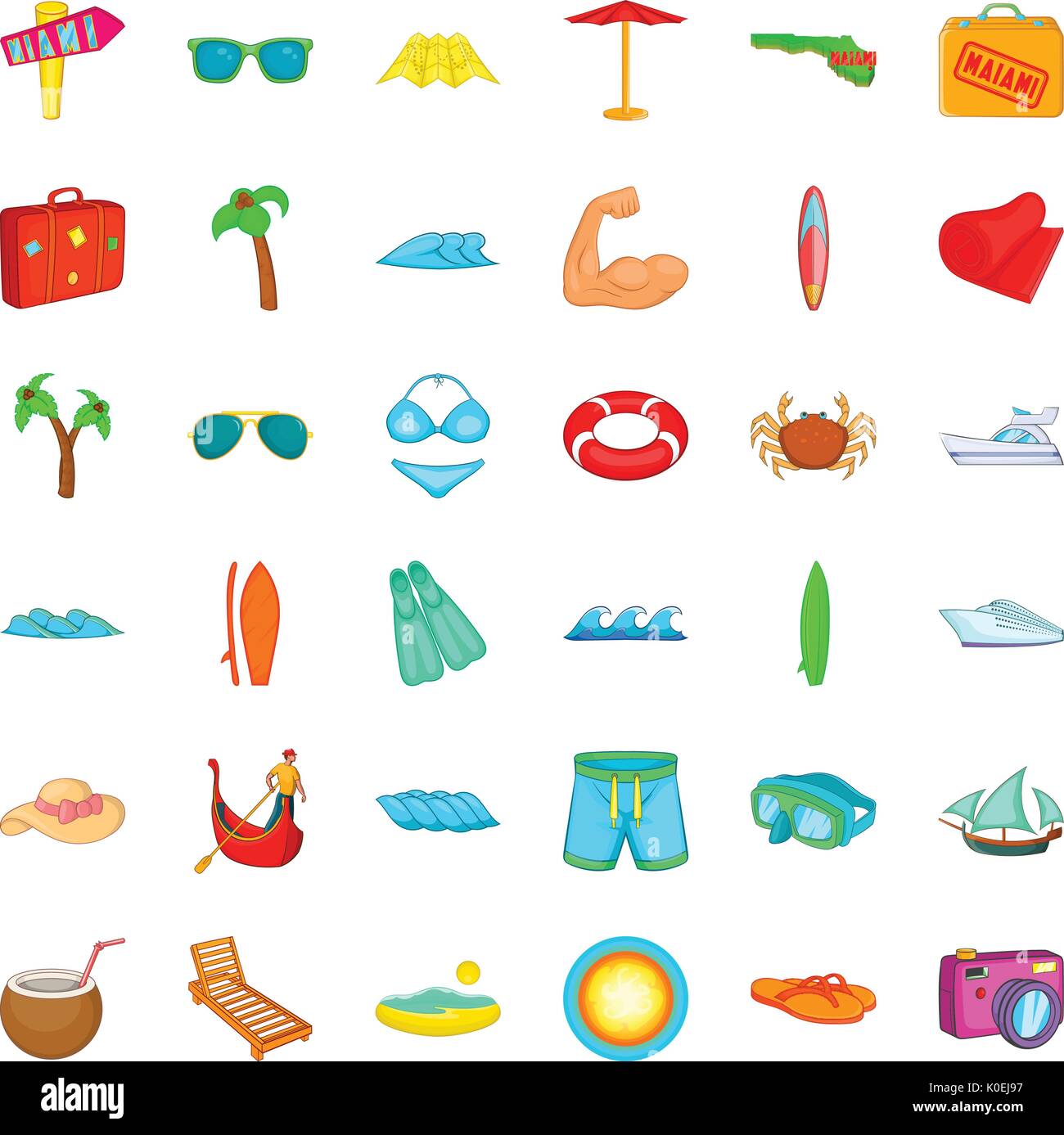 Umbrella icons set, cartoon style Stock Vector Image & Art - Alamy