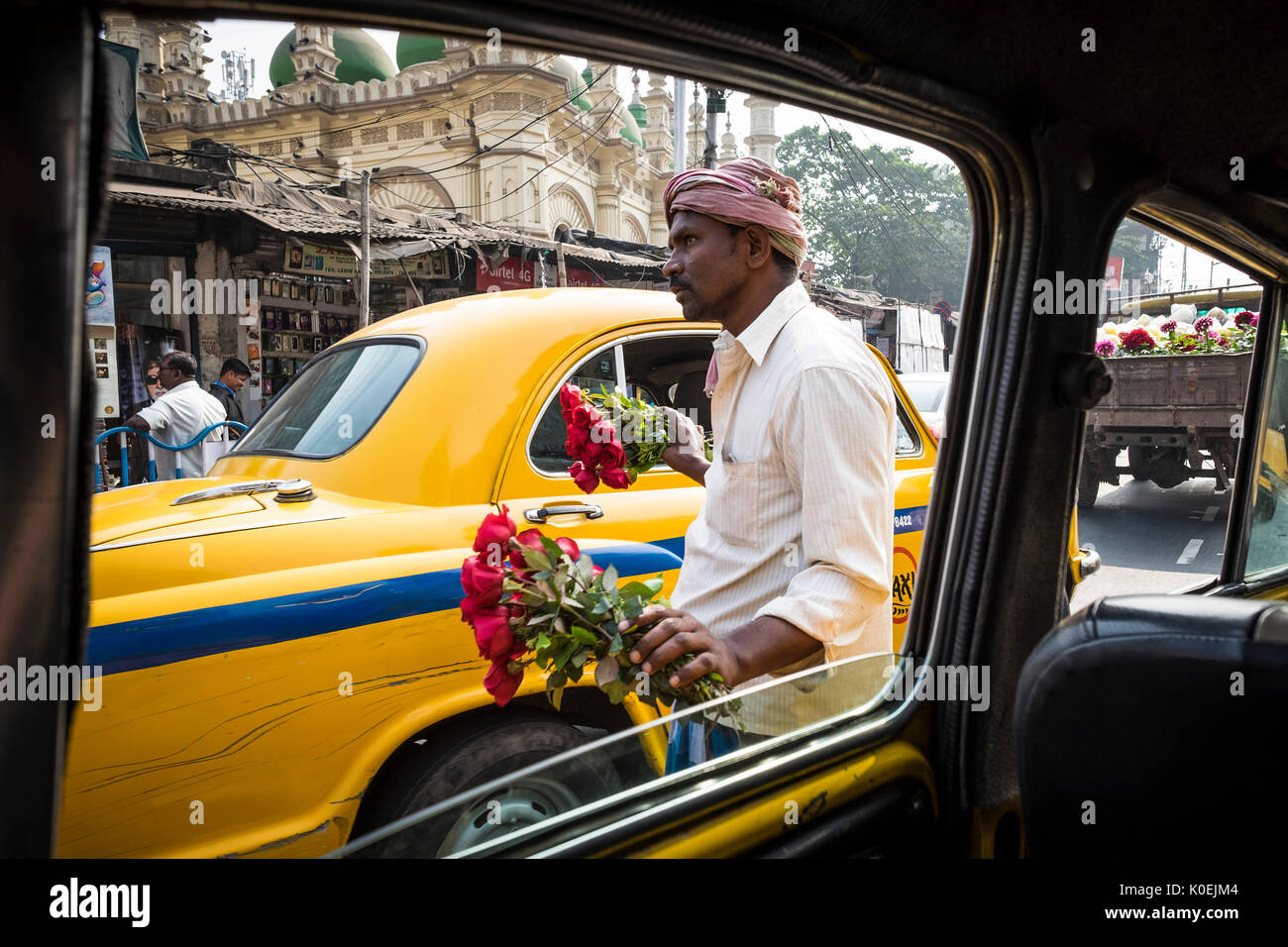 India, West Bengal, Kolkata, view from the car Stock Photo - Alamy