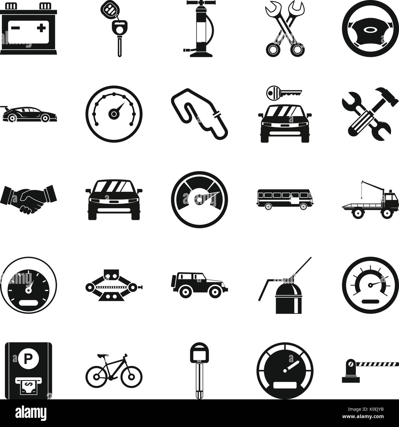 Car parking icons set, simple style Stock Vector Image & Art Alamy