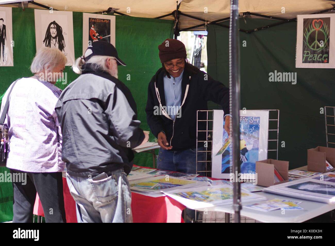 Members of the Johns Hopkins and Baltimore communities shop at vendors