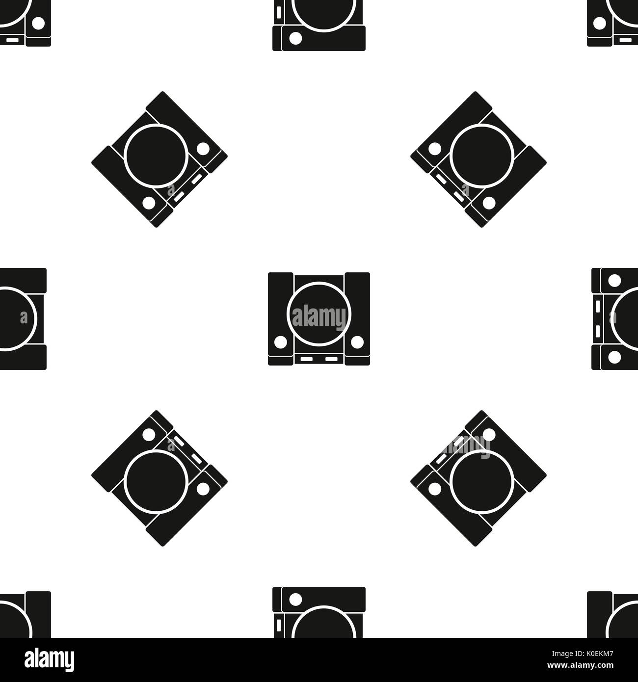 PlayStation pattern seamless black Stock Vector