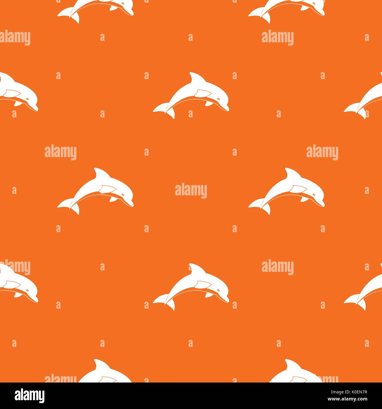Jumping dolphin pattern seamless Stock Vector