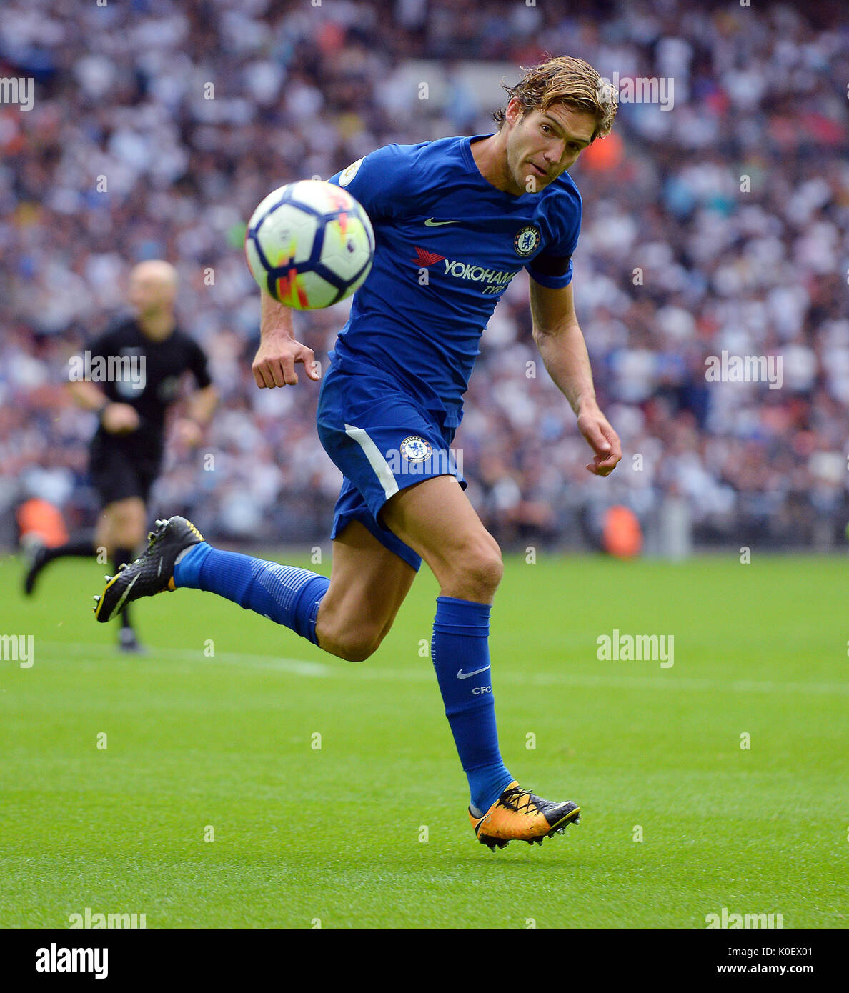 MARCOS ALONSO OF CHELSEA TOTTENHAM HOTSPUR V CHELSEA WEMBLEY STADIUM 