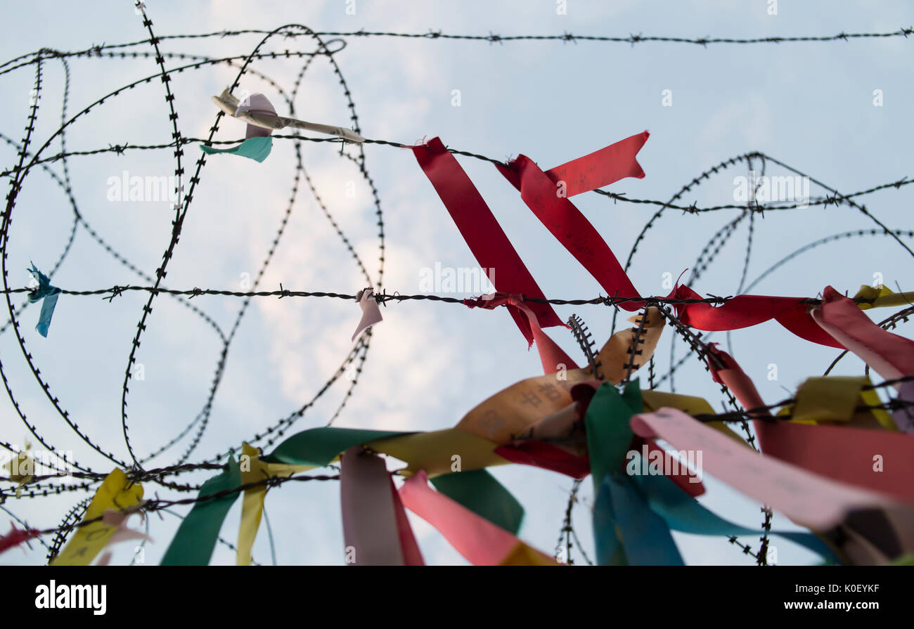 Dmz fence ribbons hi-res stock photography and images - Alamy