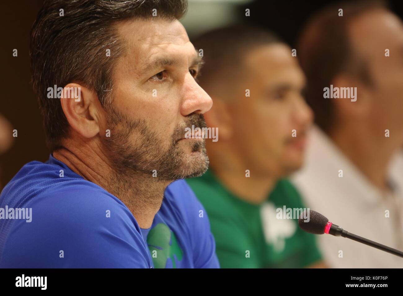 Coach Marinos Ouzounidis During A Europa League Soccer Match Between Stock Photo Alamy