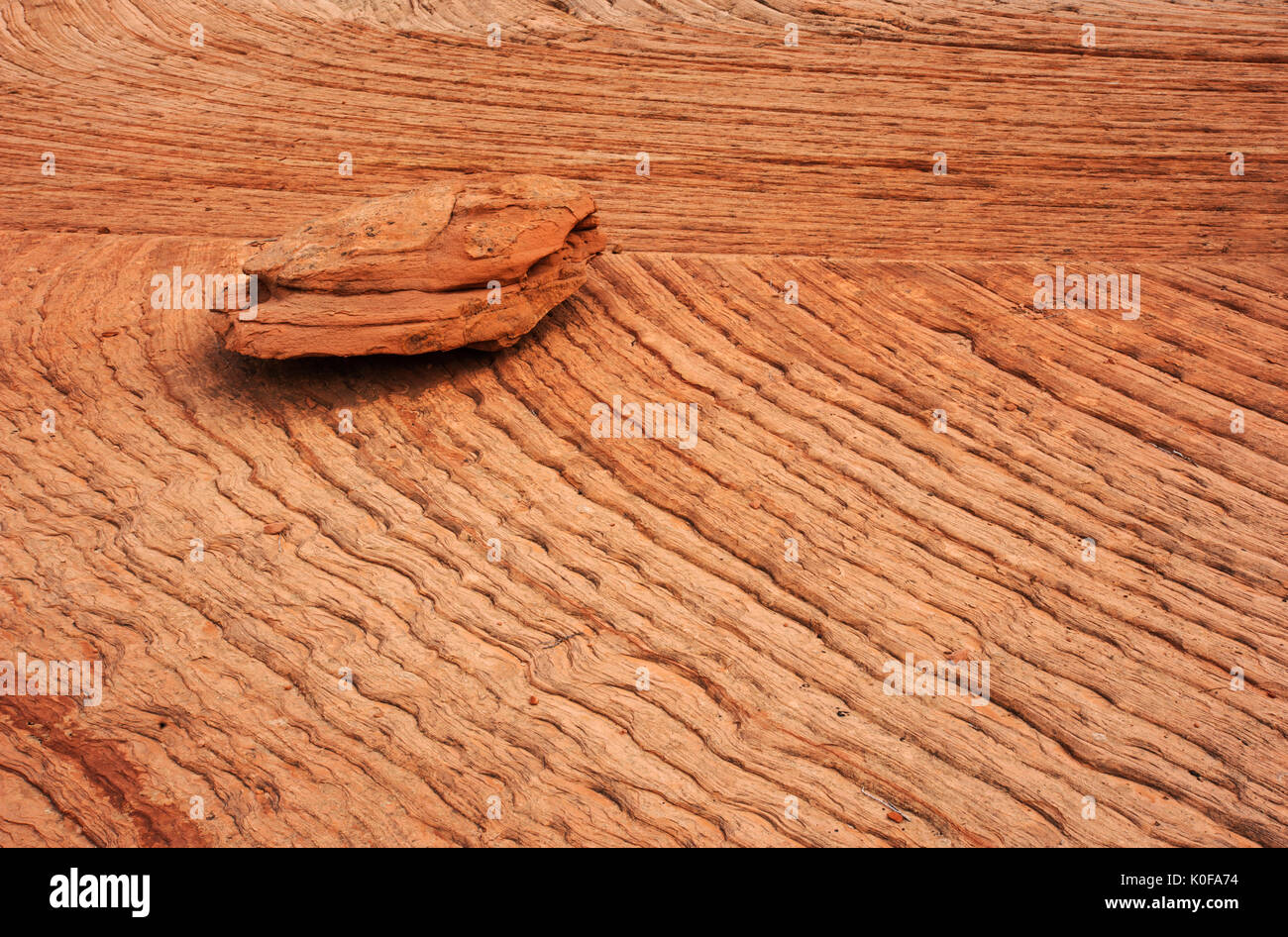 Geology, Erosion, Rock Layers, Zion National Park, Utah Stock Photo