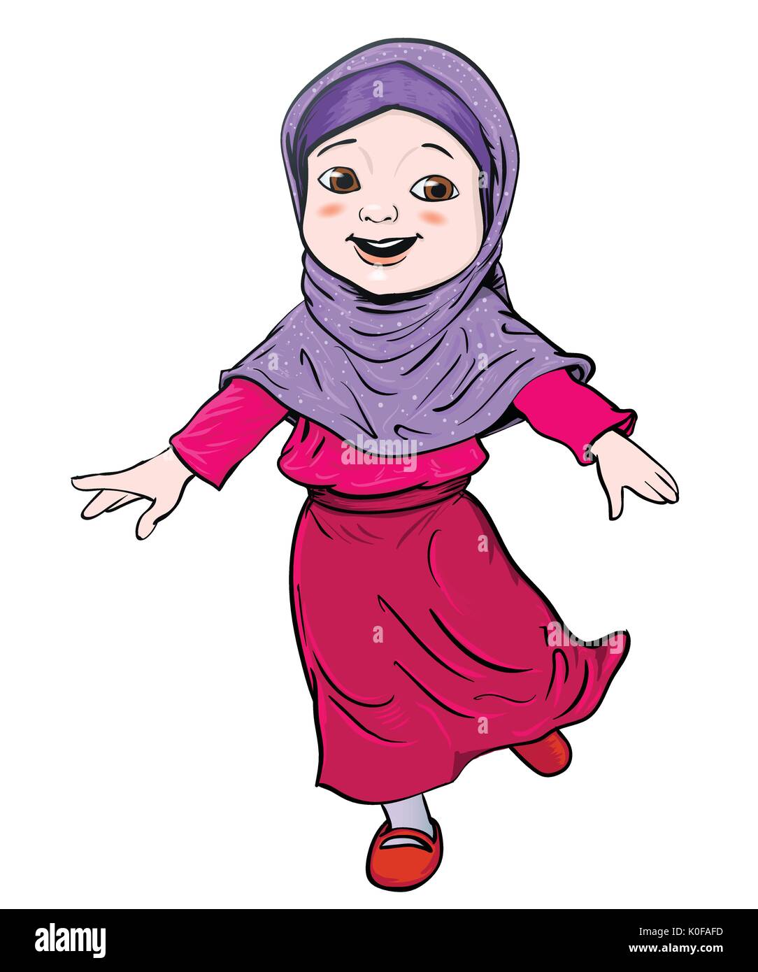 Vector Illustration Happy Young Muslim Stock Vector Images Alamy