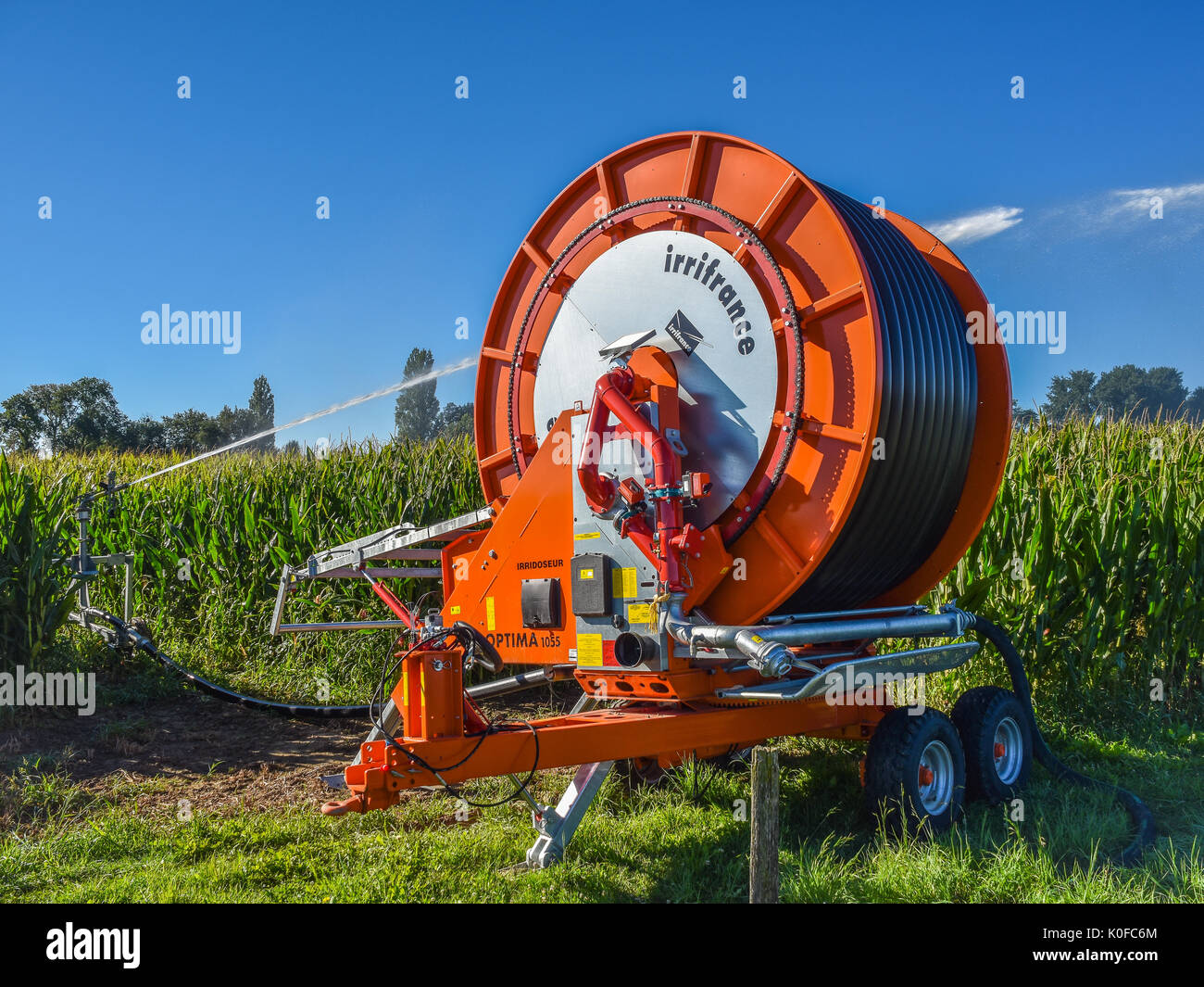 Irrifrance waterjet spray equipment, France Stock Photo Alamy