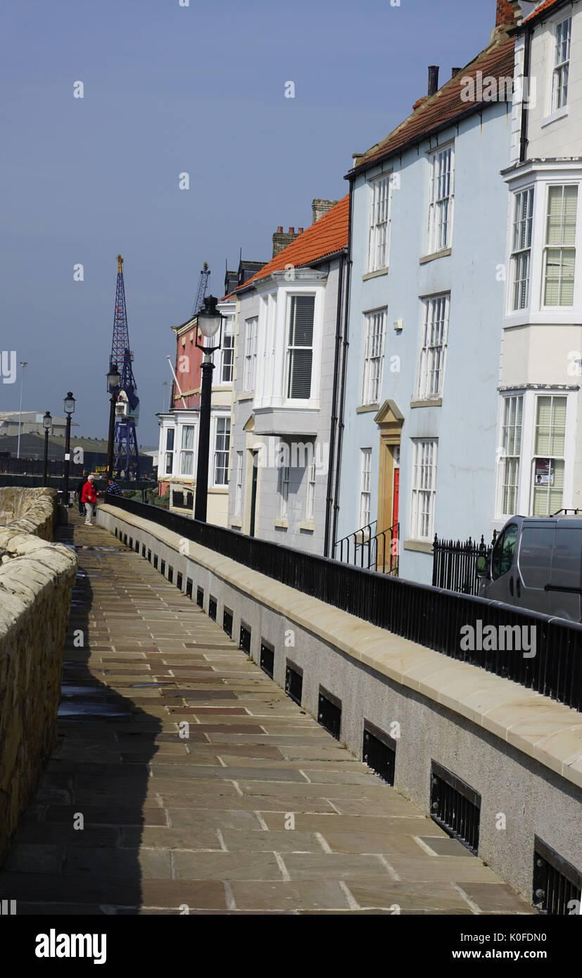 Hartlepool Headland conservation area row of Victorian large terraced