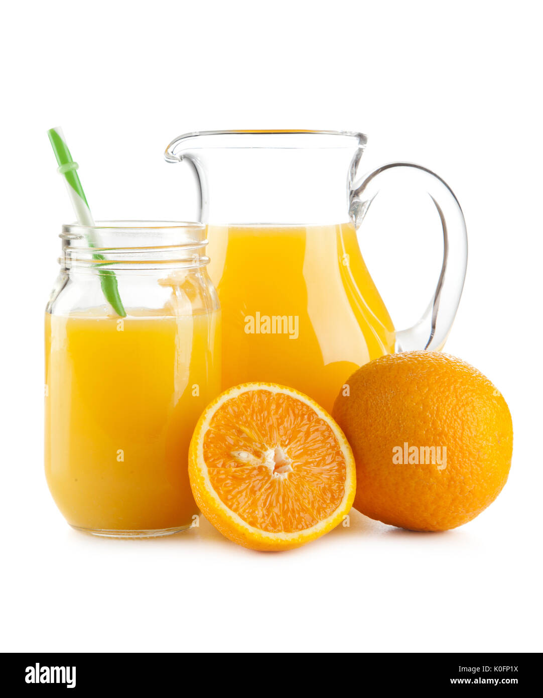 Jar of orange juice Stock Photo Alamy