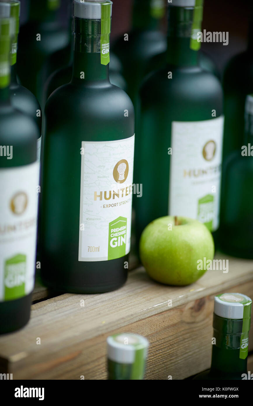 The Lowery Outlet at Salford Quays 'Makers Market' hunters gin bottles Stock Photo