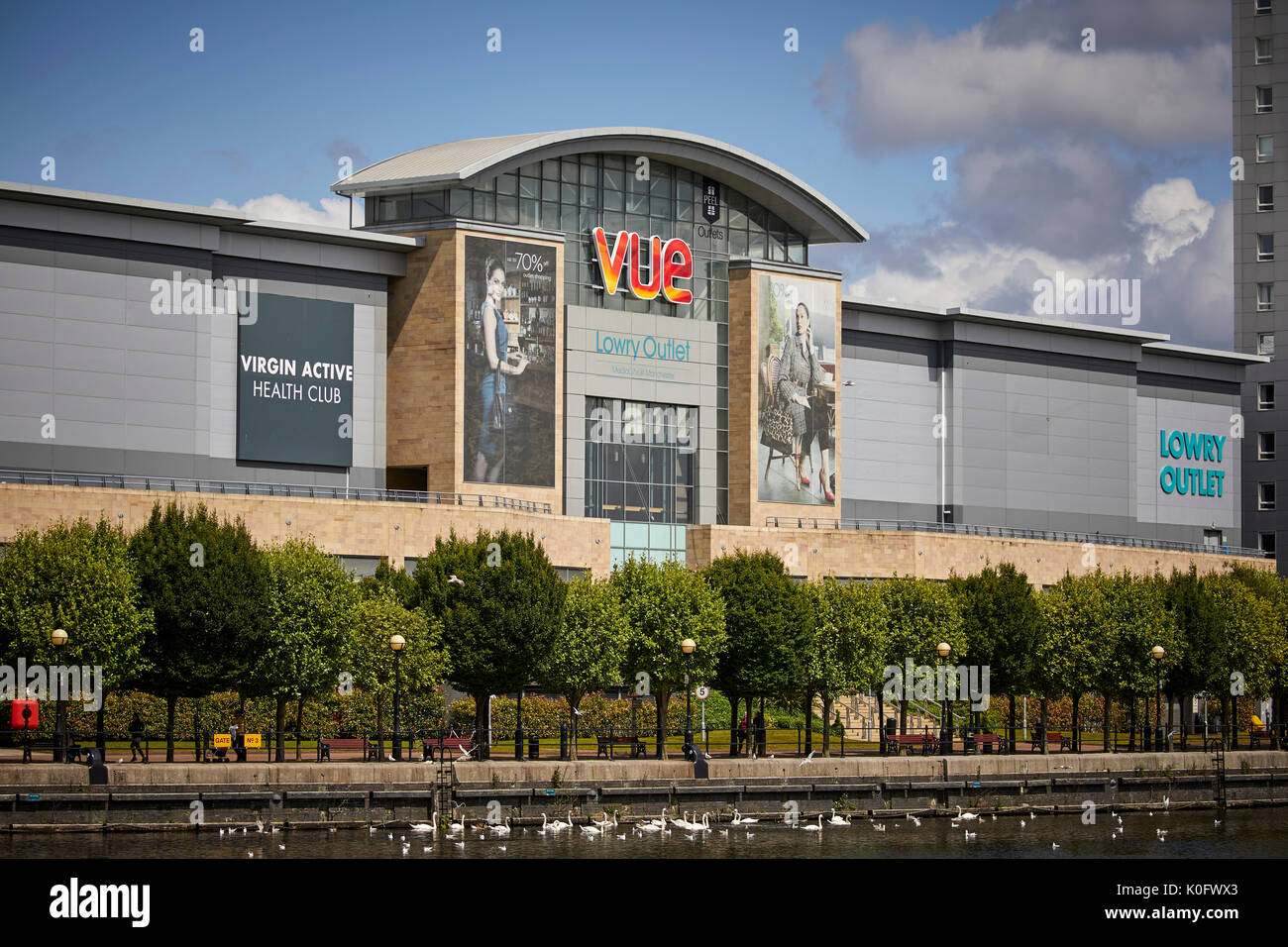 Manchester MediaCityUK at Salford Quays,Lowery Outlet mall on the