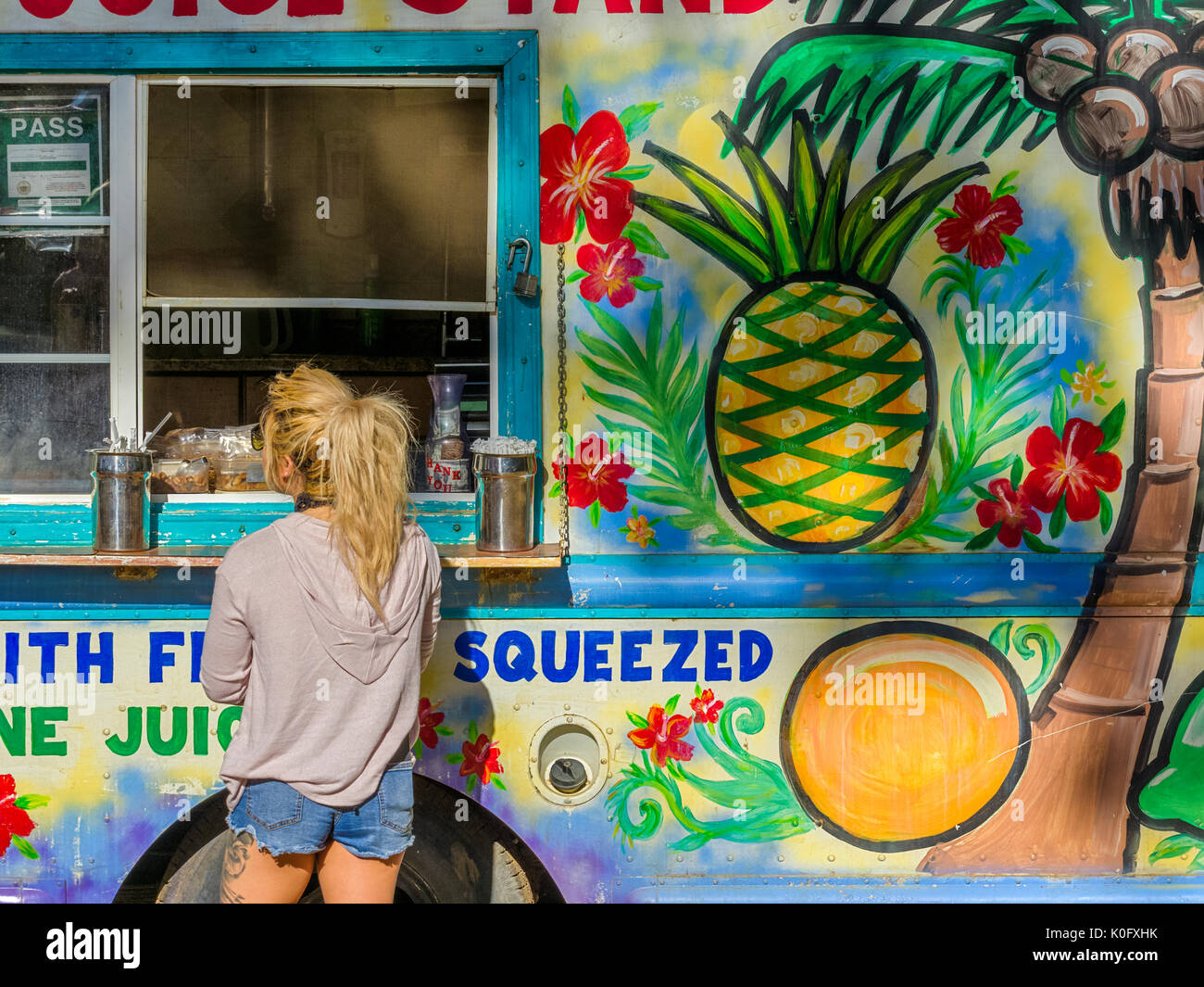 Food truck on Maui, Hawaii Stock Photo Alamy