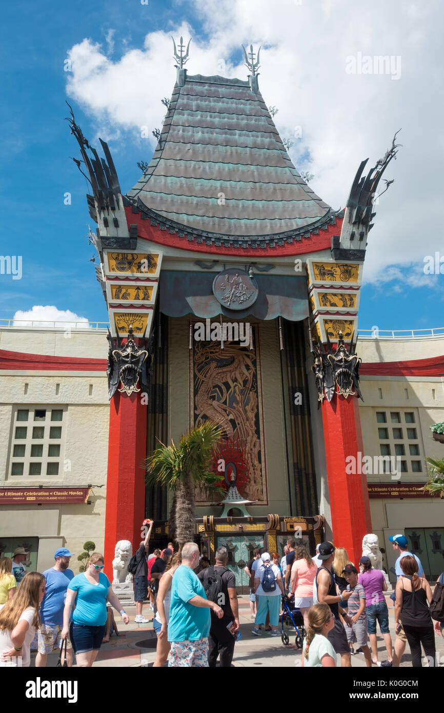 The Chinese Theatre in Disneys Hollwood Studios Theme Park, Orlando, Florida. Stock Photo