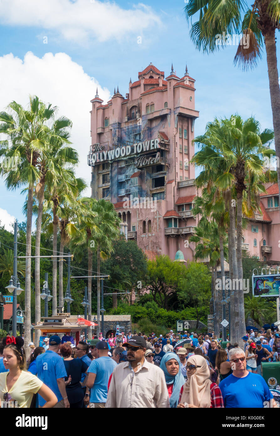 Tower of Terror Ride at Hollywood Studios, Walt Disney World, Orlando, Florida Stock Photo