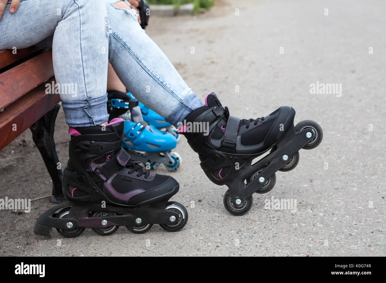 Feet Roller Skates Recreation High Resolution Stock Photography and Images  - Alamy