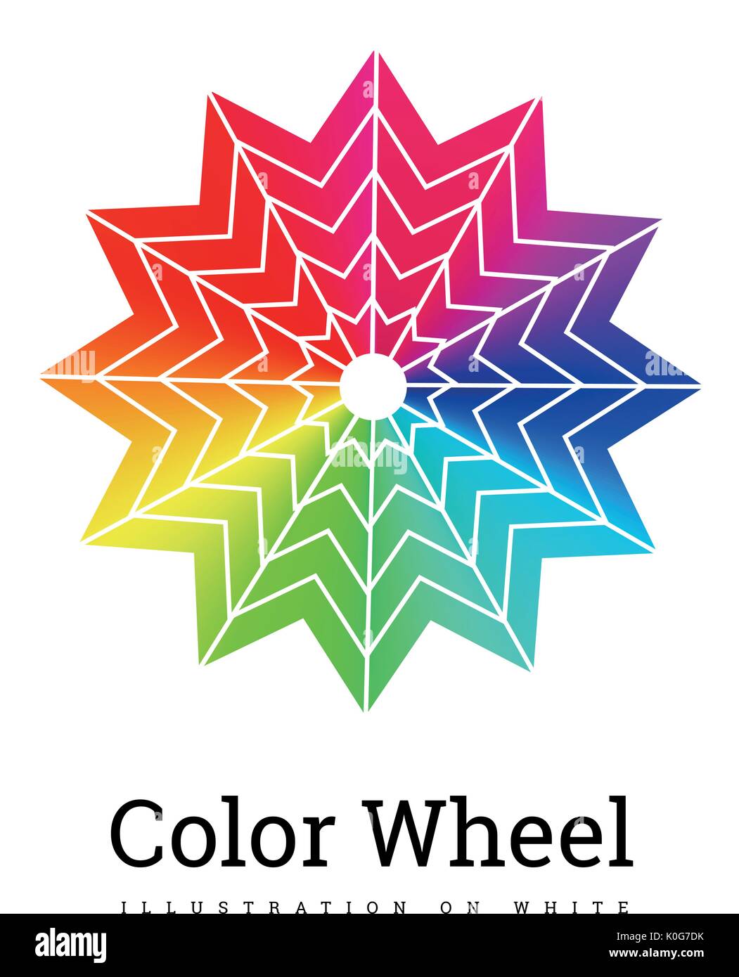 Color Wheel vector illustration Stock Vector