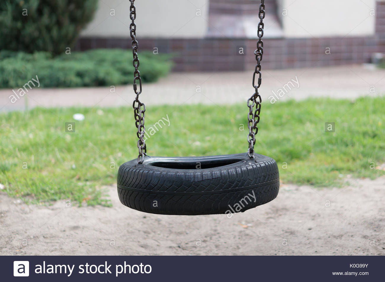 Swing Set Chains And Rubber Seat Stock Photos Swing Set