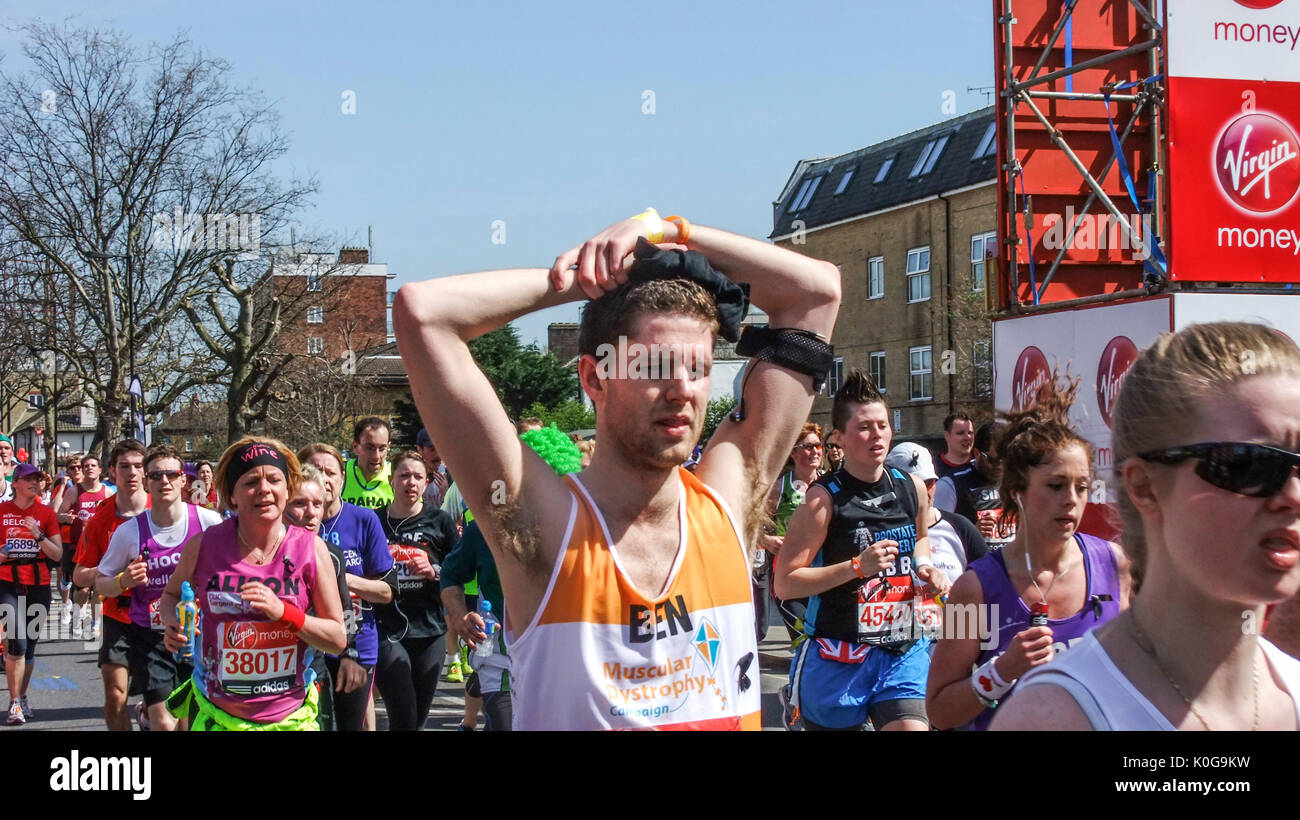 Runners in the London Marathon in 2015 Stock Photo Alamy