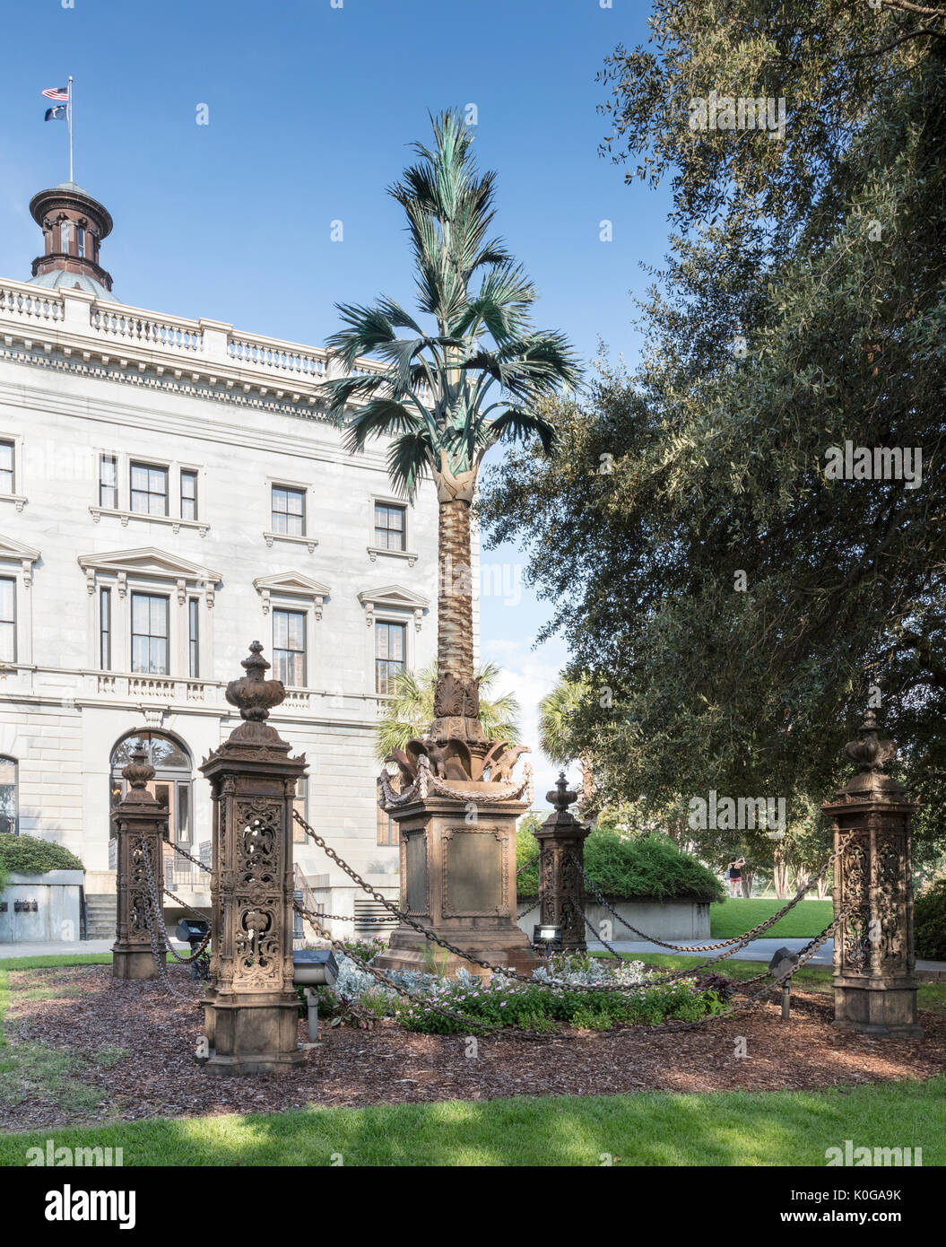 Palmetto monument and State capitol building, Columbia, SC, USA Stock Photo Alamy