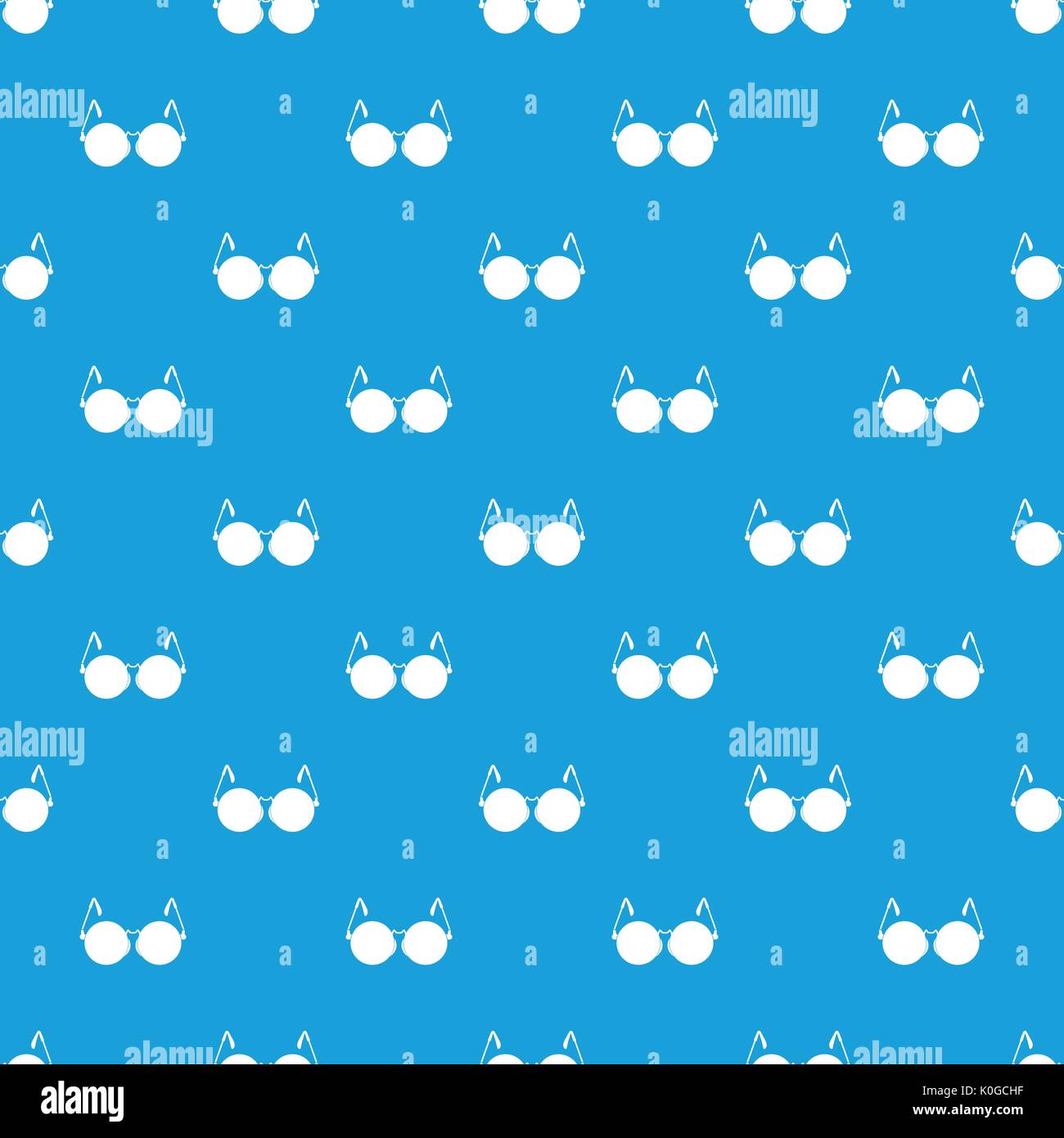 Glasses for blind pattern seamless blue Stock Vector
